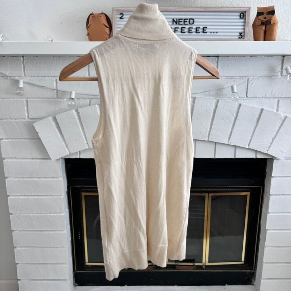 Equipment FEMME Cashmere Blend Turtleneck Sleeveless Sweater - Picture 2 of 5